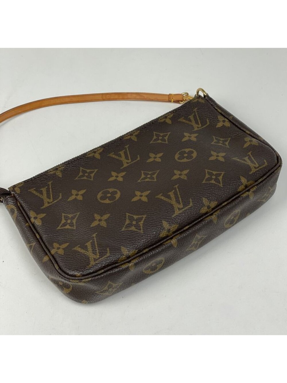 Louis Vuitton Pochette Makeup Cosmetics Pouch Monogram Brown - Picture 2 of 9